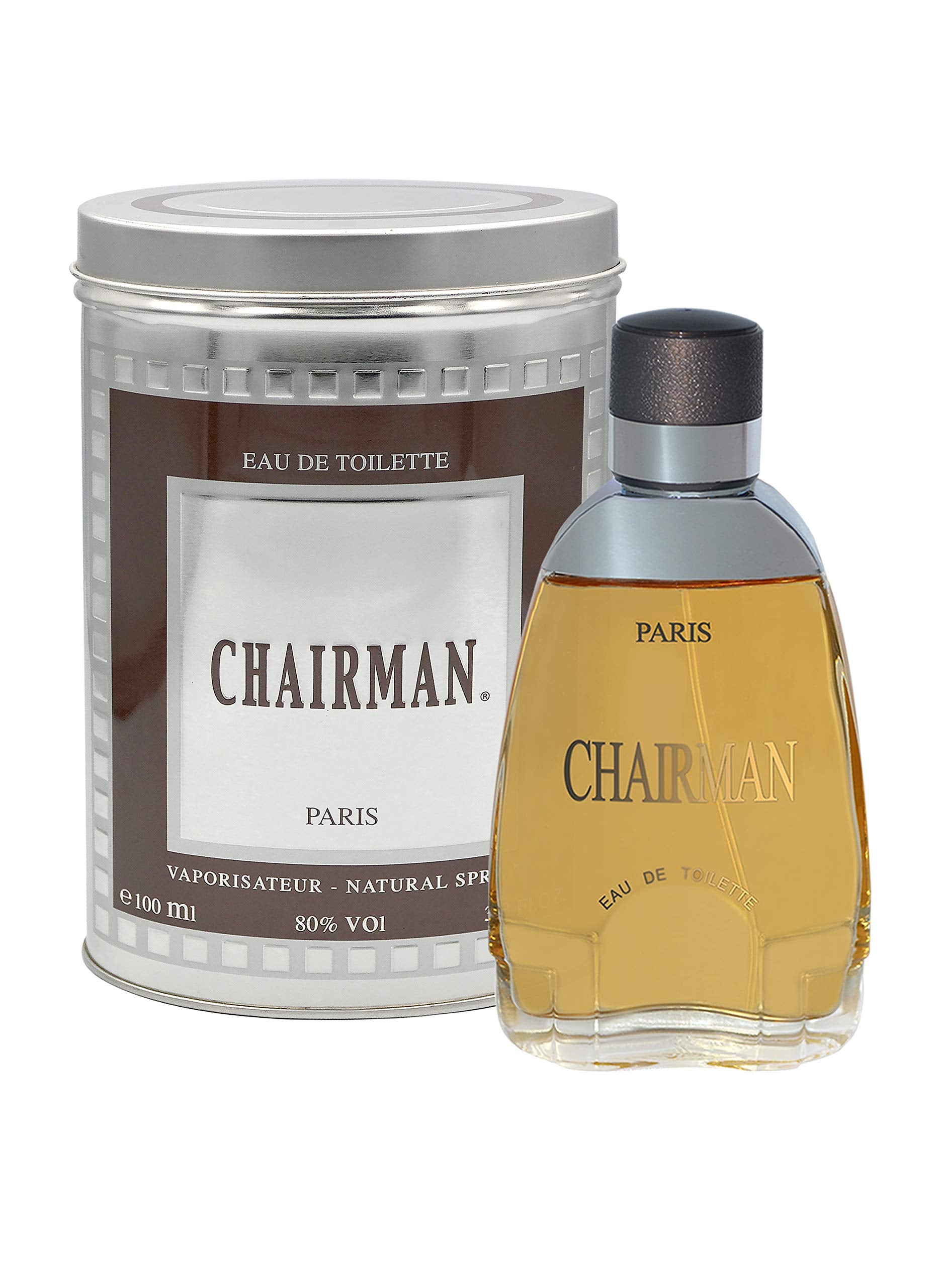Yves De Sistelle Chairman bottle front view, bold masculine scent for daily wear.