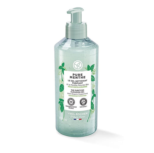 Yves Rocher Purifying Cleansing Gel with Pure Menthe purifies and refreshes skin.