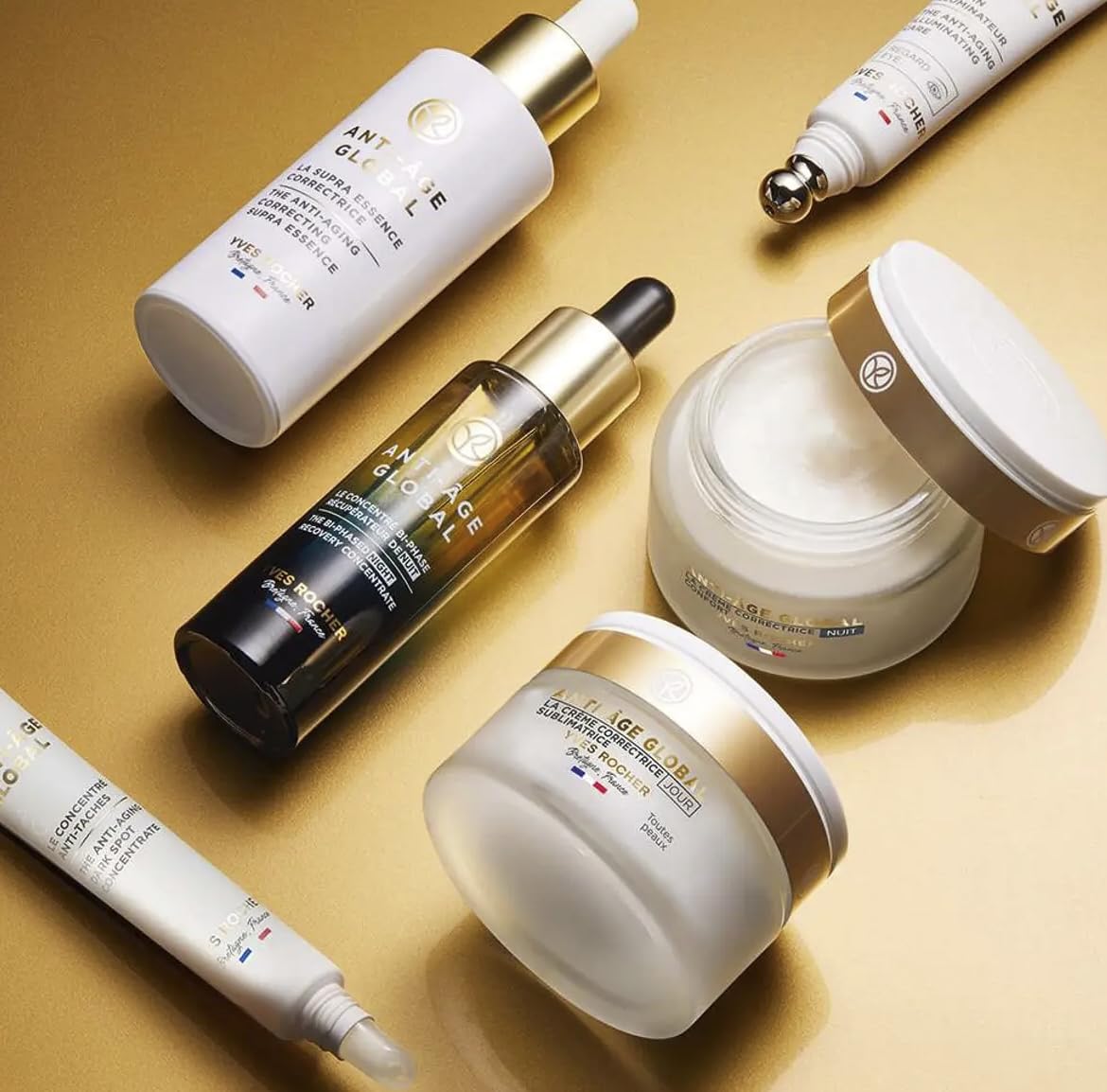 Yves Rocher night routine concept using the product.