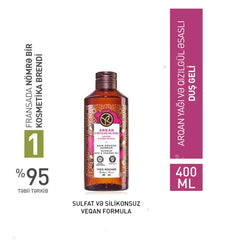 Yves Rocher Argan and Rose Petals shower gel varieties display scents