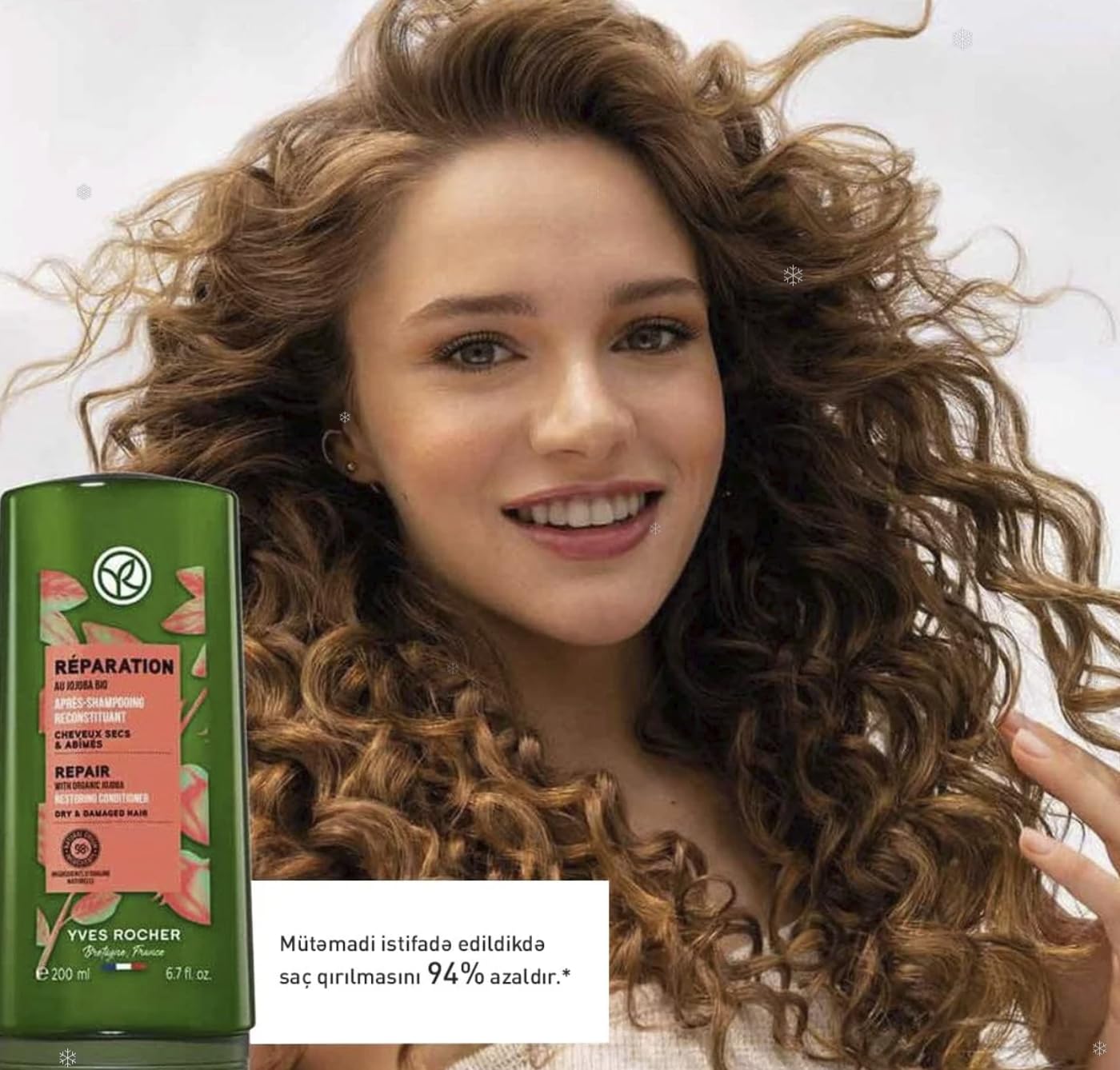Yves Rocher resulting silky, shiny hair after use suggests easy styling.