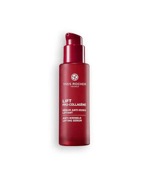 Yves Rocher Lift Pro-Collagene serum bottle shows firming action for daily care