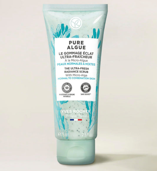 Yves Rocher jelly-like texture being spread for a refreshing cleanse.