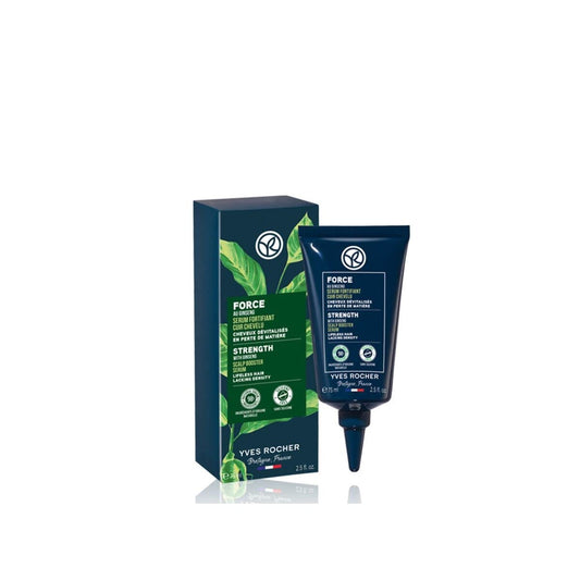 Yves Rocher Serum Force Intensive scalp bottle showing cooling, non-sticky care