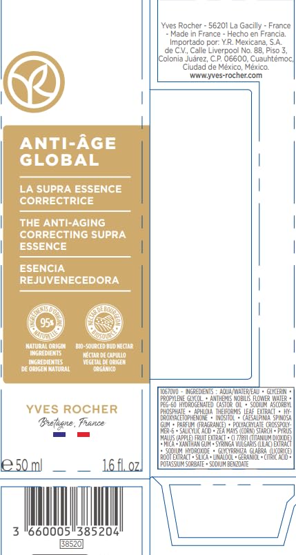 Yves Rocher Supra Essence bottle 50ml, compact for daily routines.