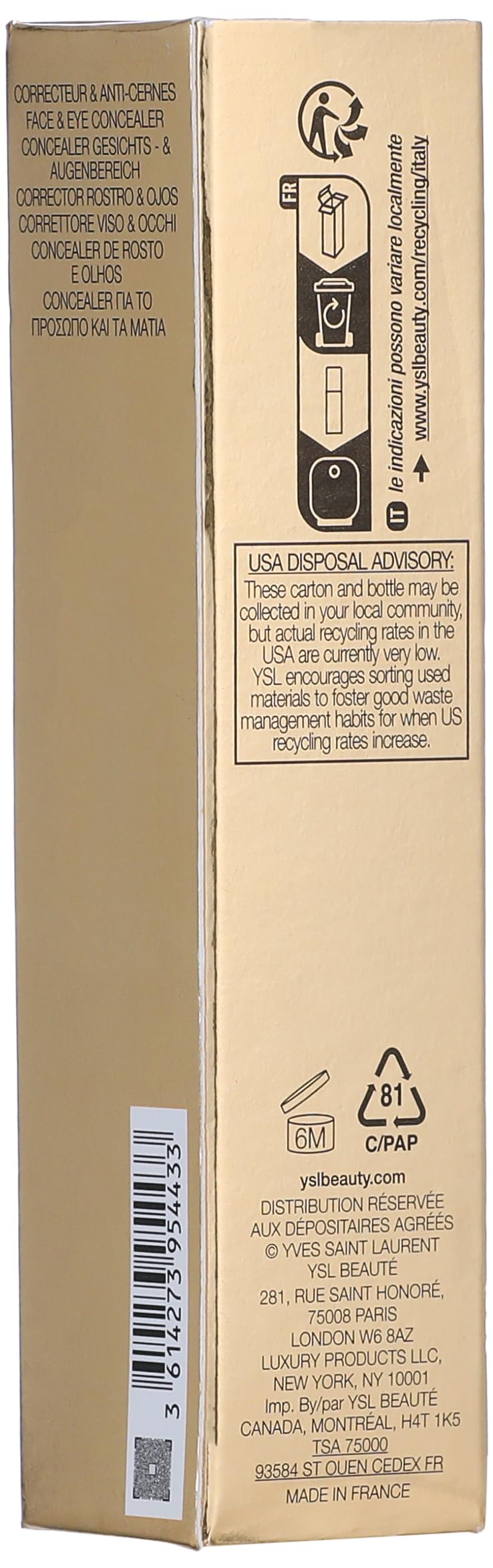 YSL All Hours Concealer for t-zone blending with the broad applicator.