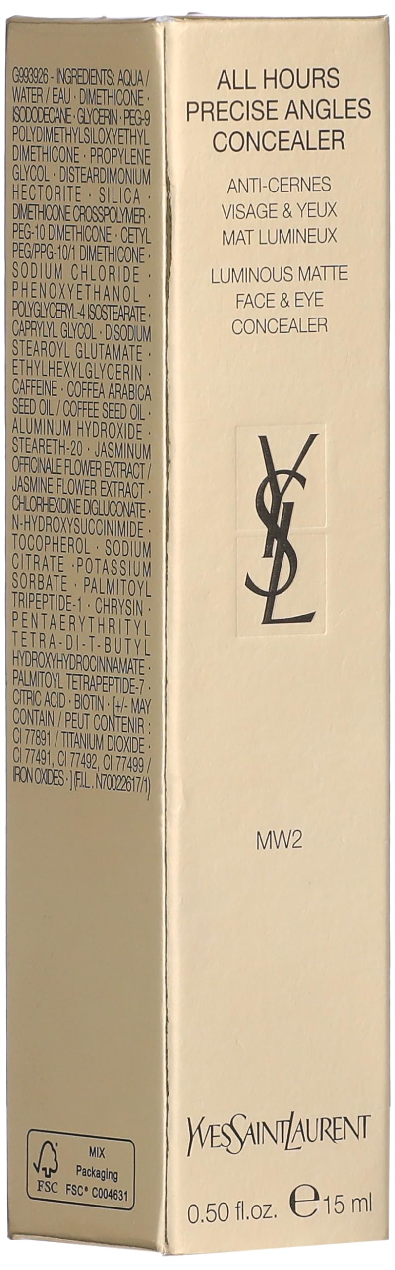 YSL All Hours Concealer ultra-precise tip targets under eyes and imperfections.