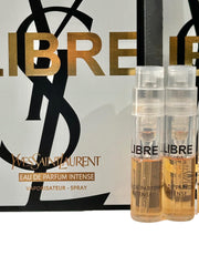 Libre EDP Intense sample pack with three vials for easy scent testing.