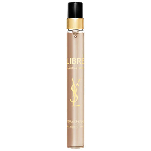 YSL Libre Flowers & Flames bottle pour reveals warm vanilla glow for lasting fragrance