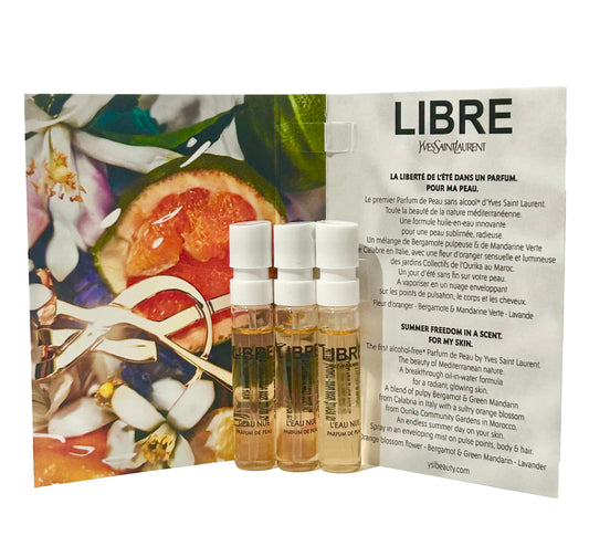 YSL Libre L'Eau Nue sample bottle ideal for travel use.