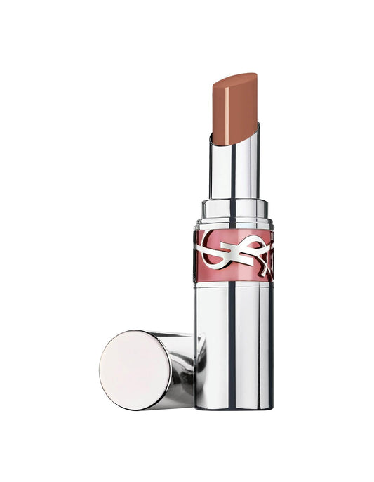 YSL Loveshine lipstick 204 Melted Honey with a glossy finish for radiant, soft lips