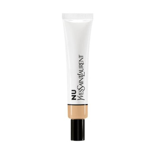YSL Nu Bare Look Tint bottle closeup showing dewy, natural coverage