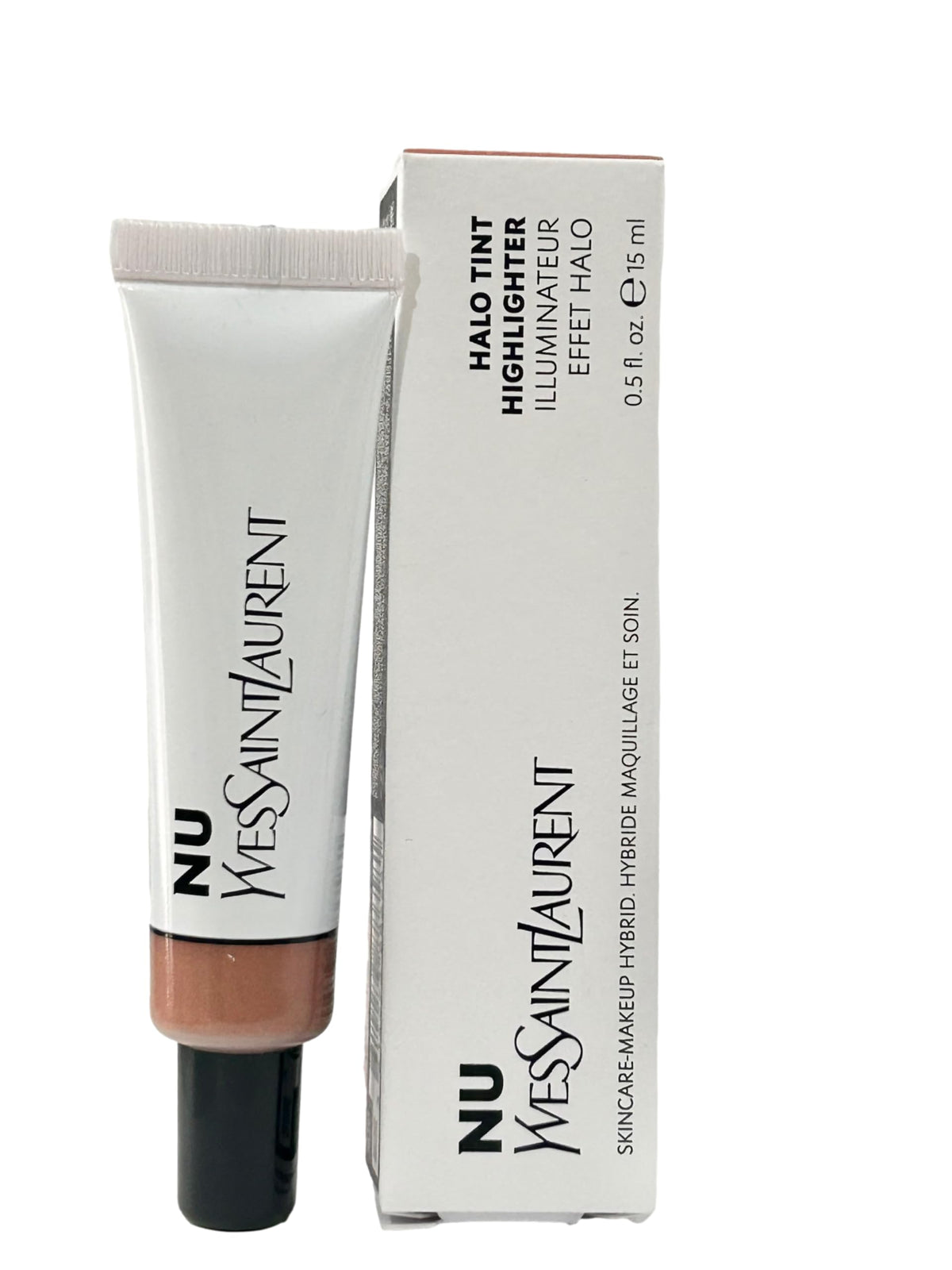 YSL Nu Gold Halo Tint Highlighter bottle with sleek packaging for radiant glow