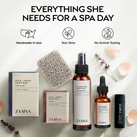 ZAAINA glow serum bottle to brighten skin and support daily hydration