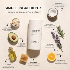 ZAAINA Intensive Hand Balm Stick close-up texture providing rich hydration.