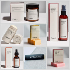 ZAAINA spa glow serum delivering lightweight, brightening hydration and a satin finish.