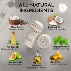 ZAAINA Tea tree peppermint oil closeup highlights soothing, refreshing foot care.
