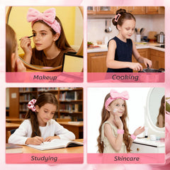 ZAHAT satin scrunchie protects hair during routines.