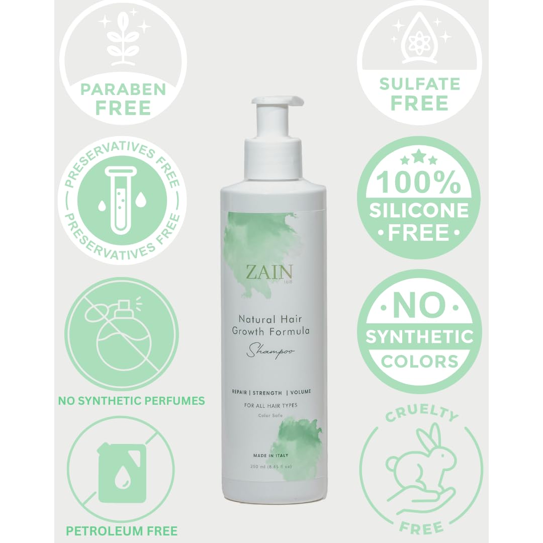 ZAIN1.618 biotin-niacinamide blend: promotes scalp circulation and hair resilience.