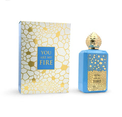 Zakat You Are My Fire bottle front, ideal for daily wear and confident presence.