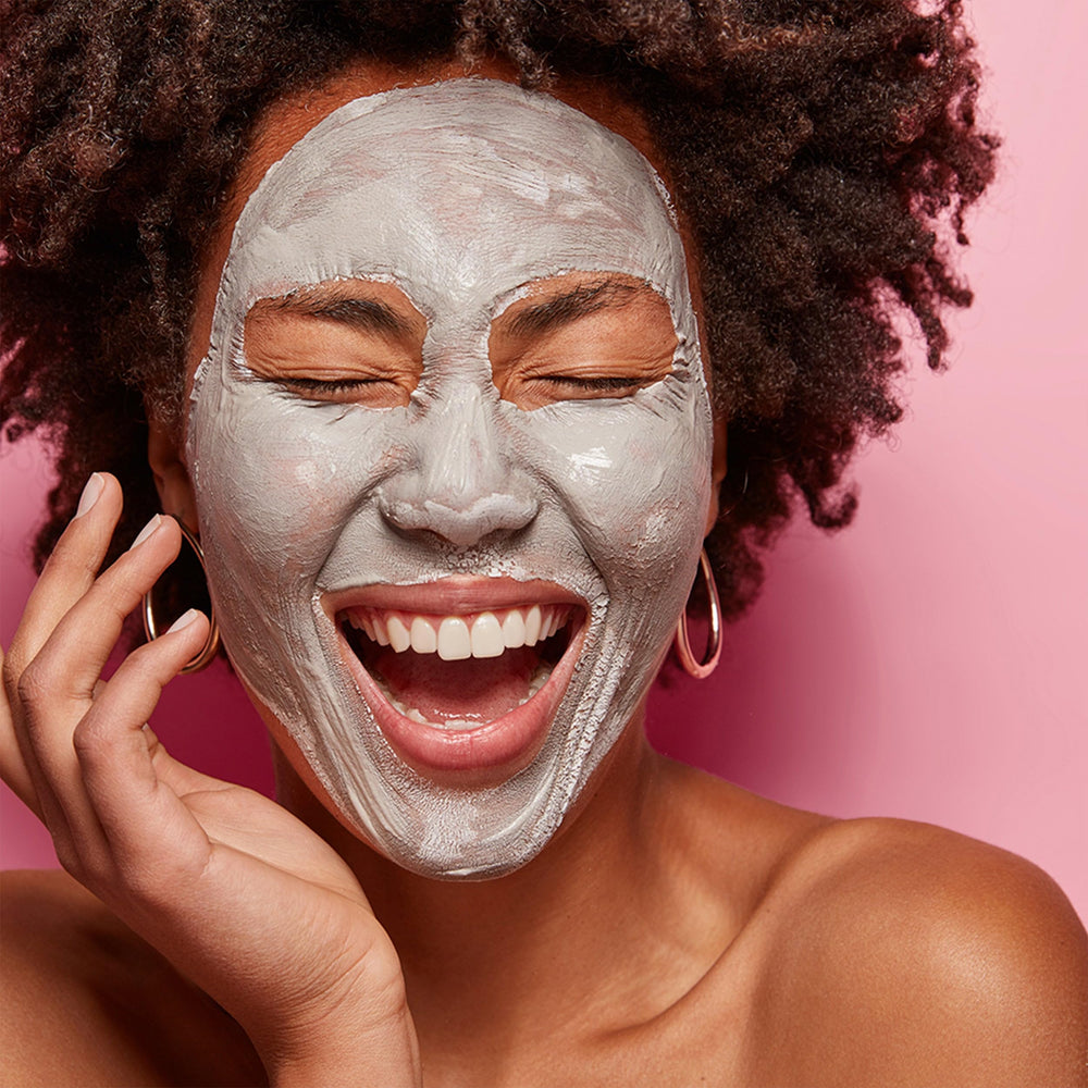 Zakia's Morocco Rhassoul clay mask texture closeup highlights mineral-rich cleansing power