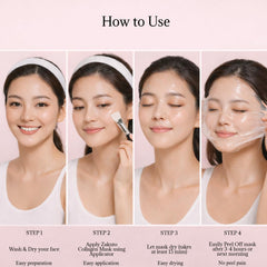 ZAKUTO hydrolyzed collagen and niacinamide highlight on packaging for firmer-looking skin