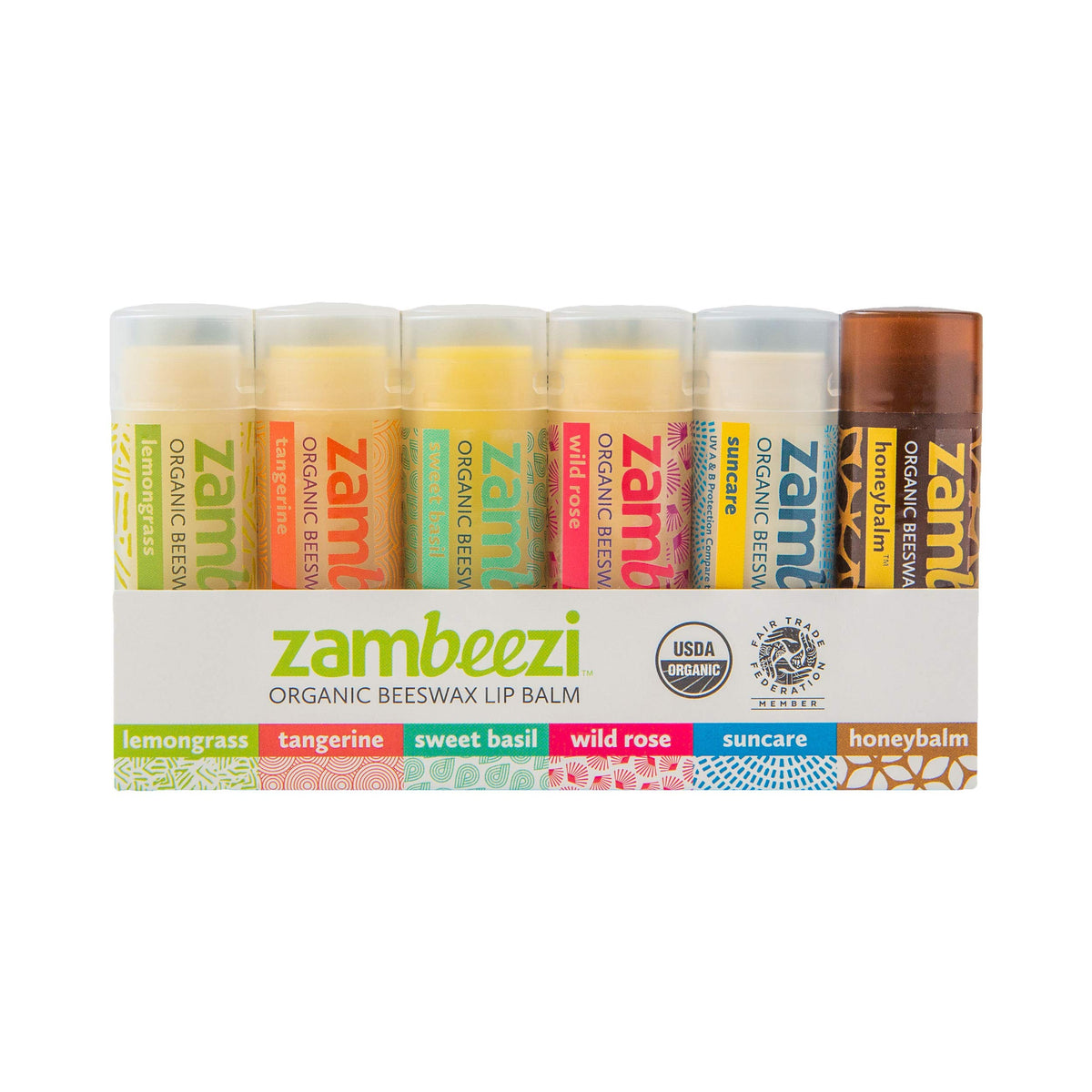 Zambeezi Lemongrass Lip Balm with gingery scent moisturizes daily lips