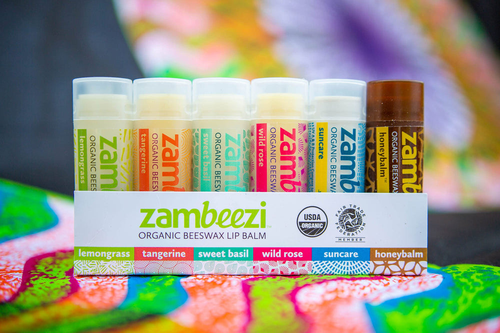 Zambeezi Tangerine lip balm delivers bright citrus and hydration