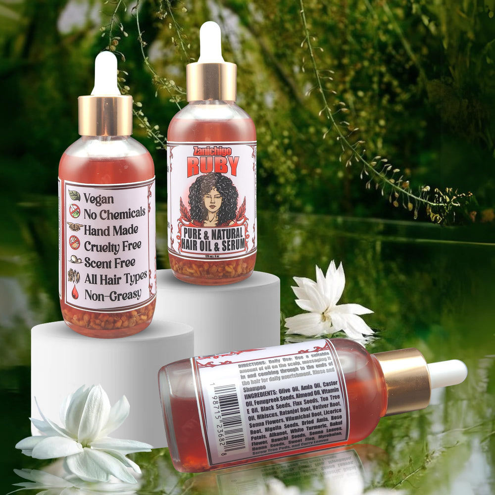 Zanichigo Ruby Hair Oil rose petals, providing gentle hydration.