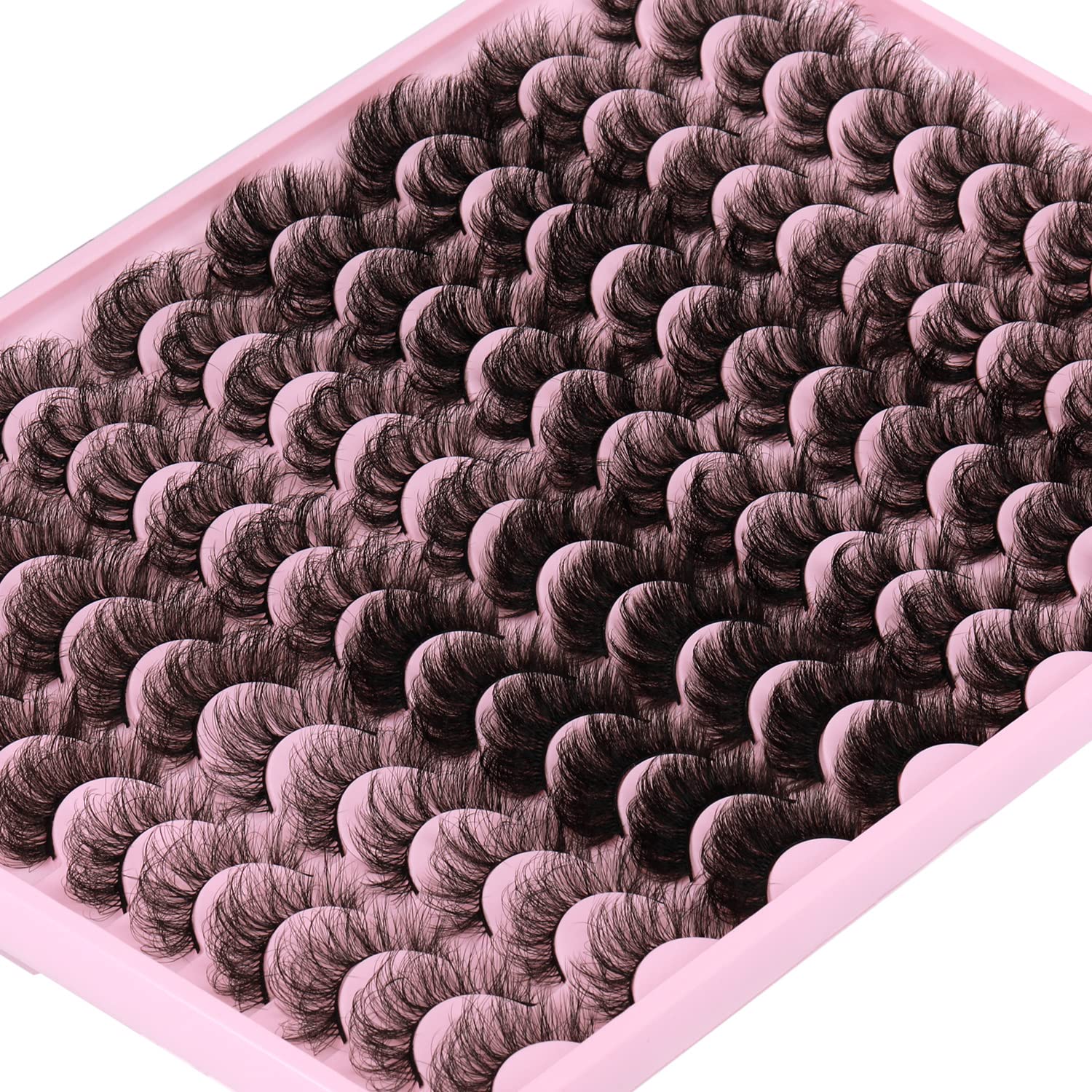 Zanlufly 48-pairs mink lashes offer luxurious volume for dramatic eye looks.