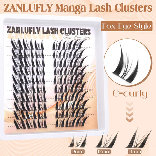 zanlufly cat eye lashes extensions display for dramatic at-home looks