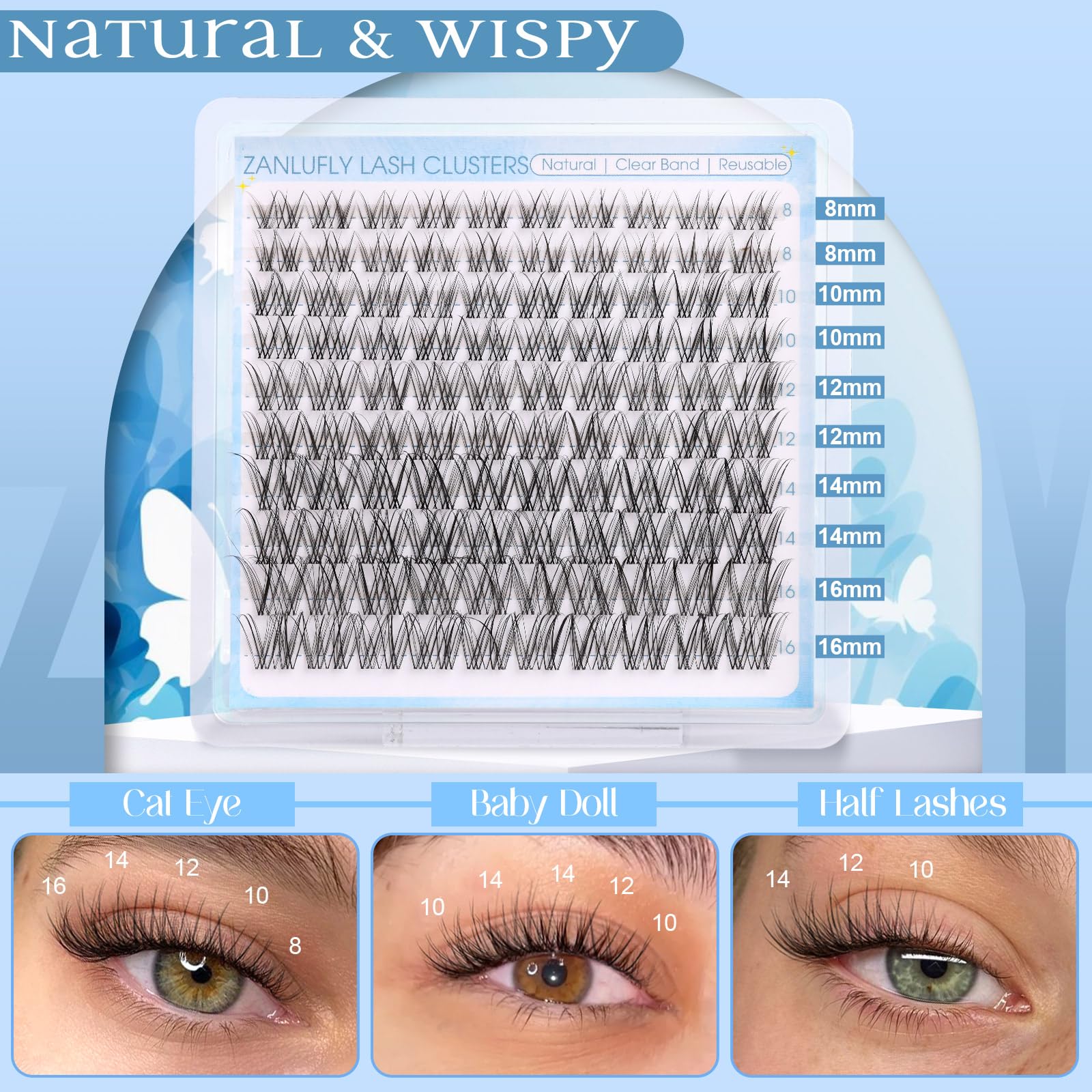 ZANLUFLY invisible band lashes deliver undetectable volume for natural daytime wear