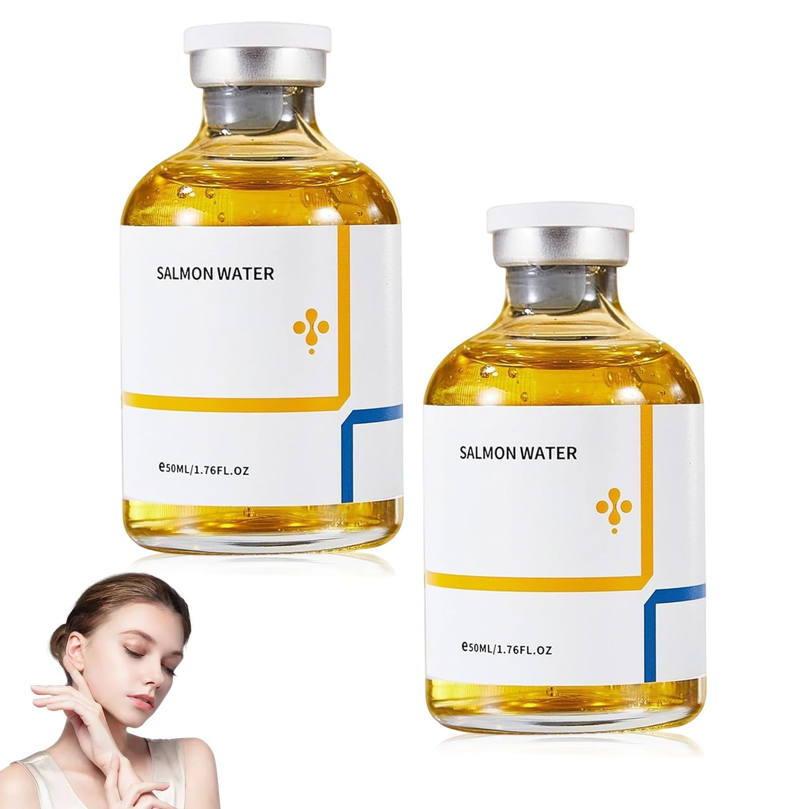 ZannWnm Salmon Serum bottle for deep hydration and radiant skin.