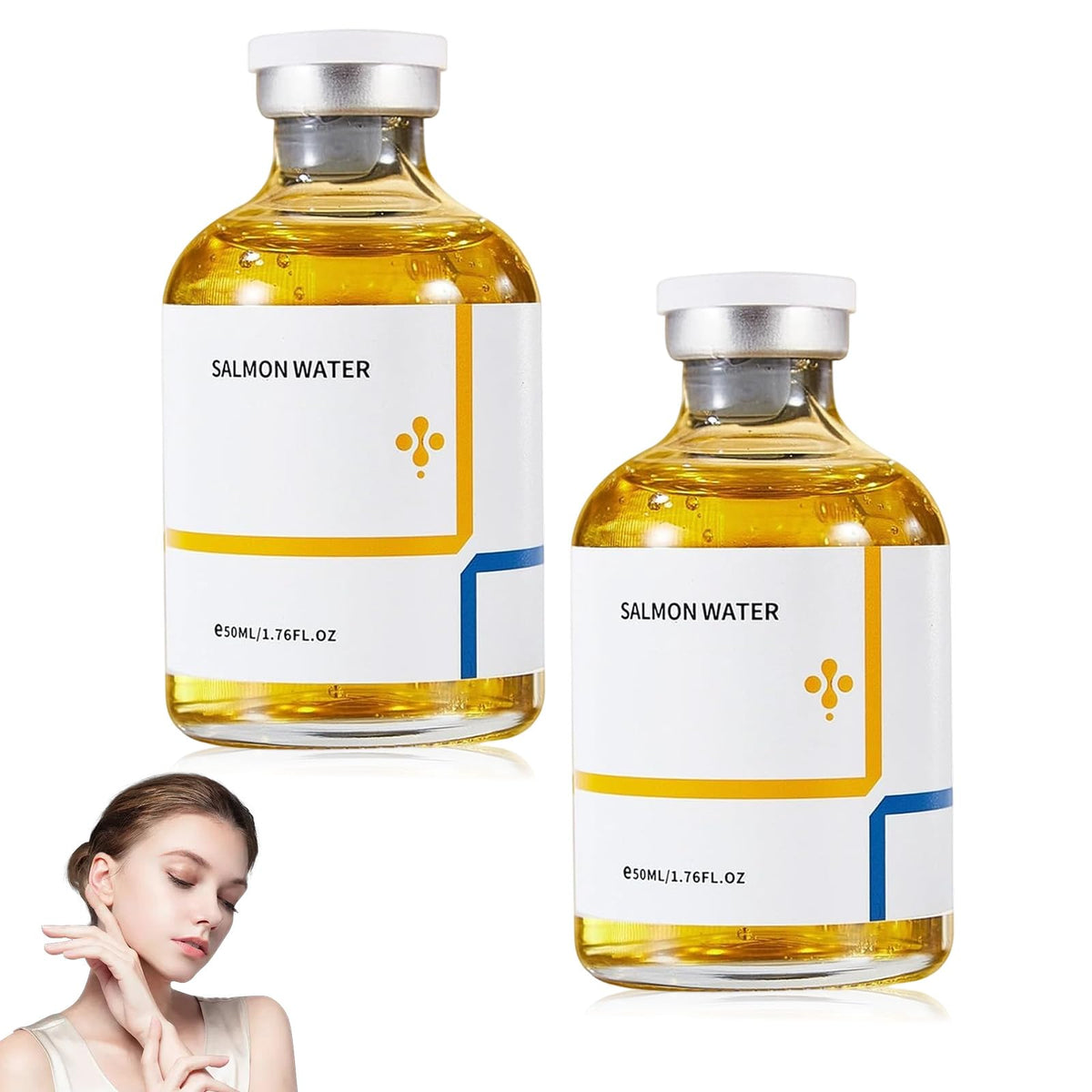 ZannWnm Salmon Serum bottle for deep hydration and radiant skin.