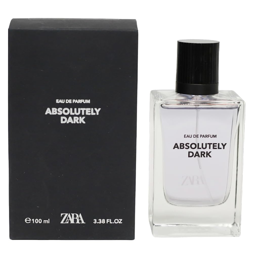 Zara Absolutely Dark bottle front view highlighting bold evening appeal