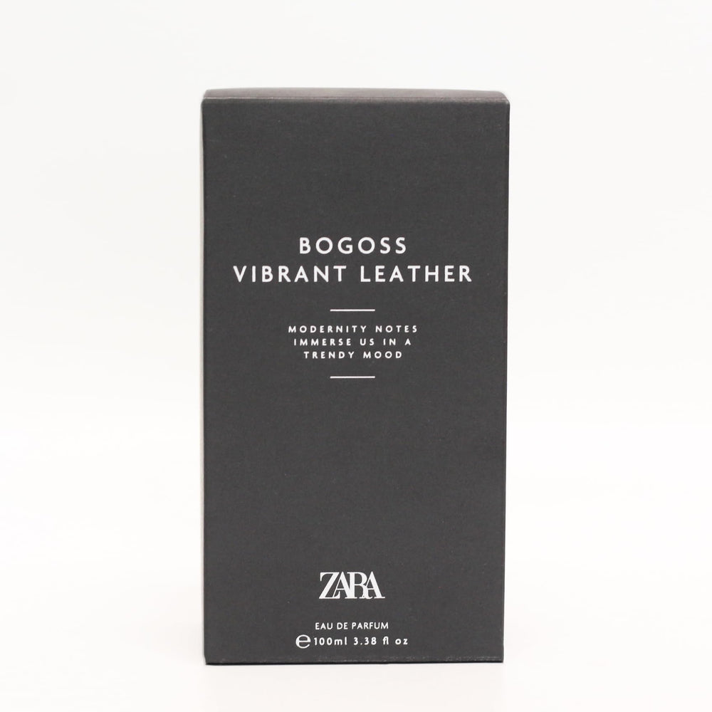Zara Bogoss Vibrant Leather back label reveals ingredients and everyday use details