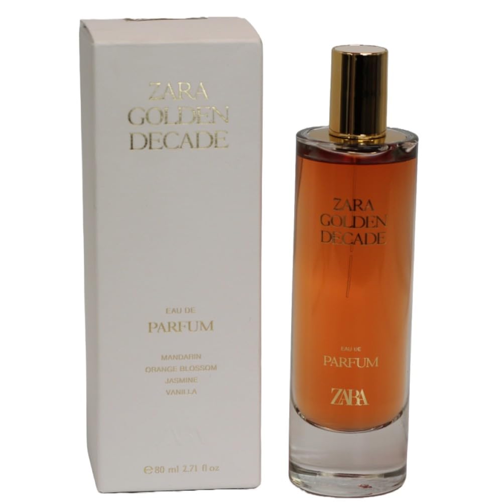 Zara Golden Decade bottle front view, elegant for daily wear