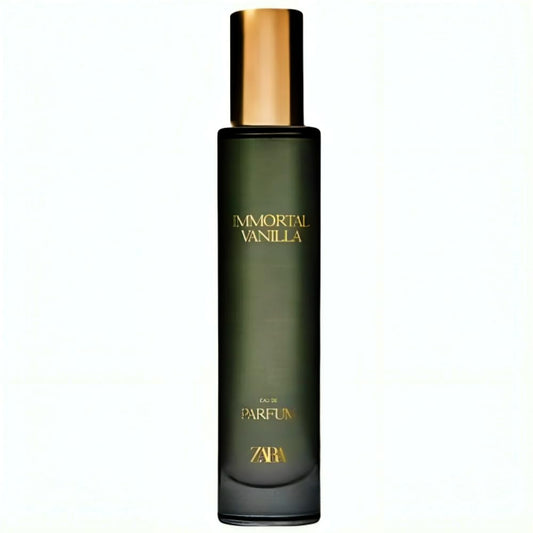 ZARA Immortal Vanilla packaging box highlighting premium fragrance as a gift idea