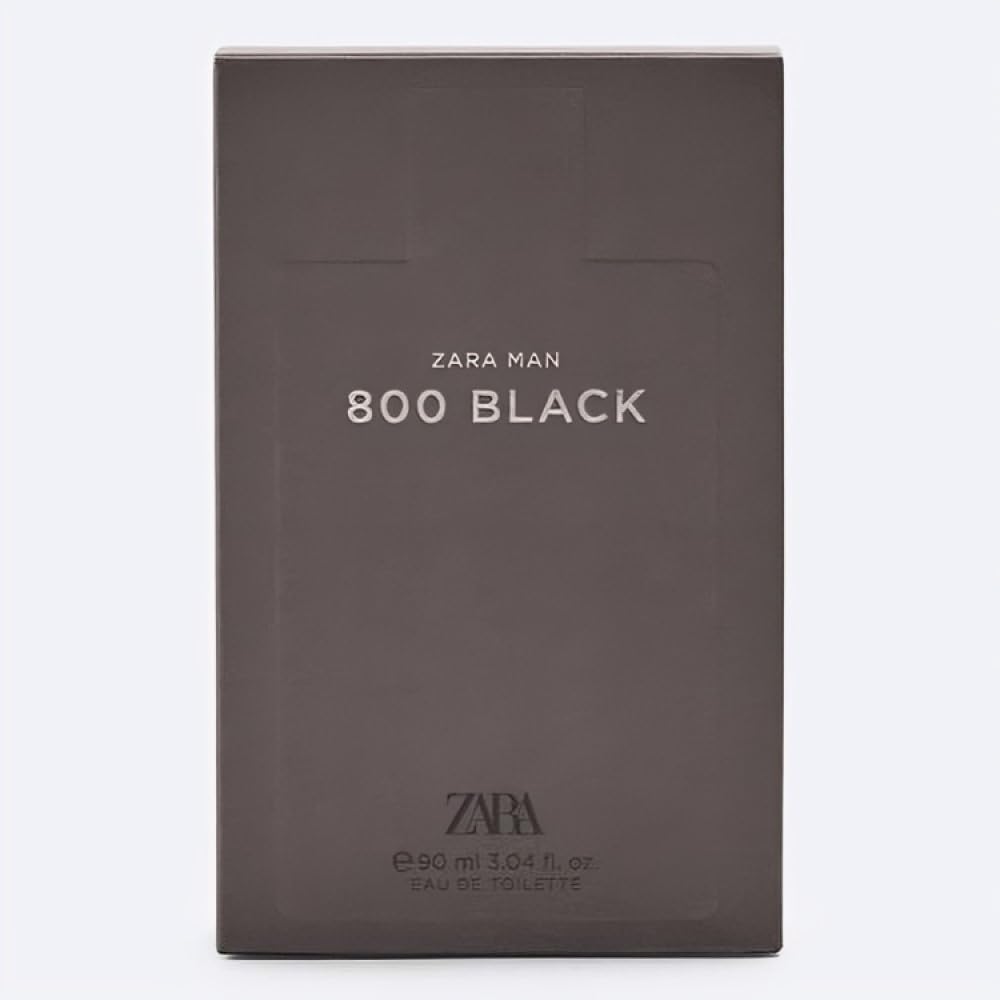 ZARA MAN 800 BLACK EDT packaging close-up highlighting upscale design