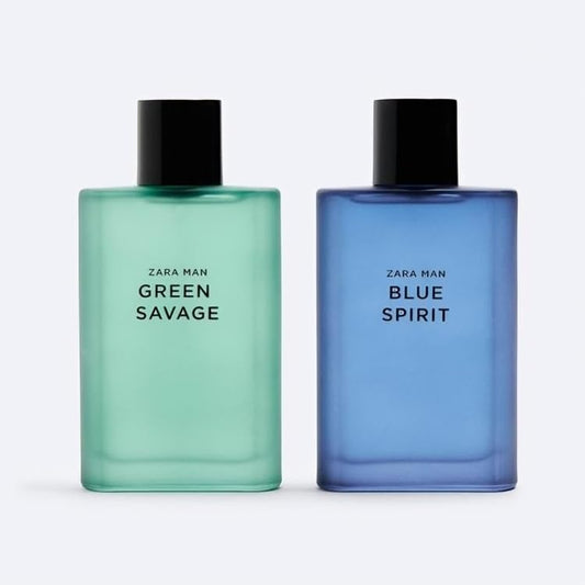 Zara Man Blue Spirit bottle pour, ideal for evenings with warm, modern notes.