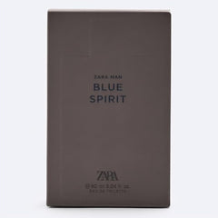 Zara Man Blue Spirit box packaging shows sleek presentation