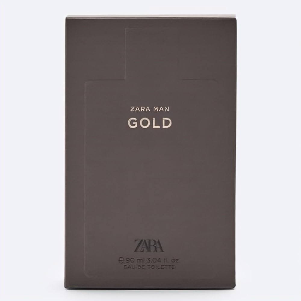 ZARA Man Gold note pyramid close-up highlights lemon, cinnamon, palo santo.