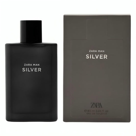 ZARA Man Silver EDT bottle front view, ideal for daily wear and confidence