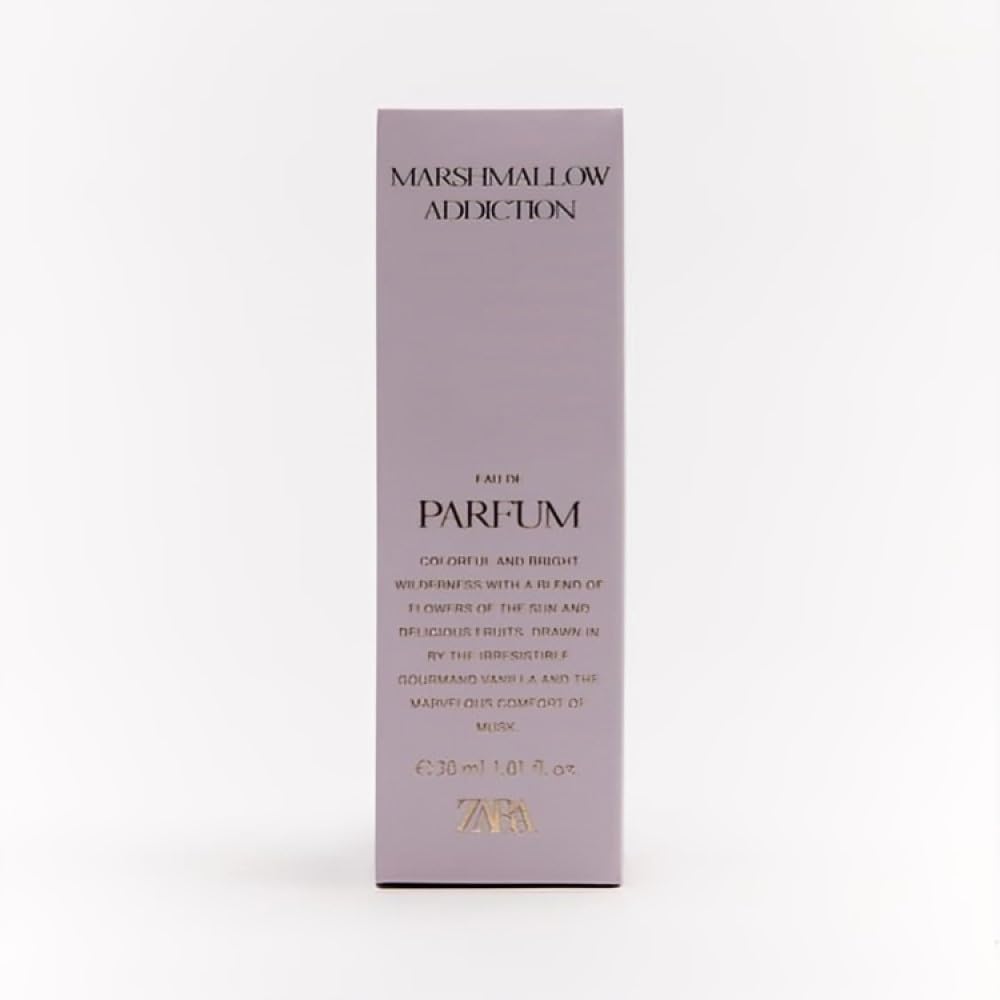 Zara Marshmallow Addiction packaging highlights elegant 30 ml size