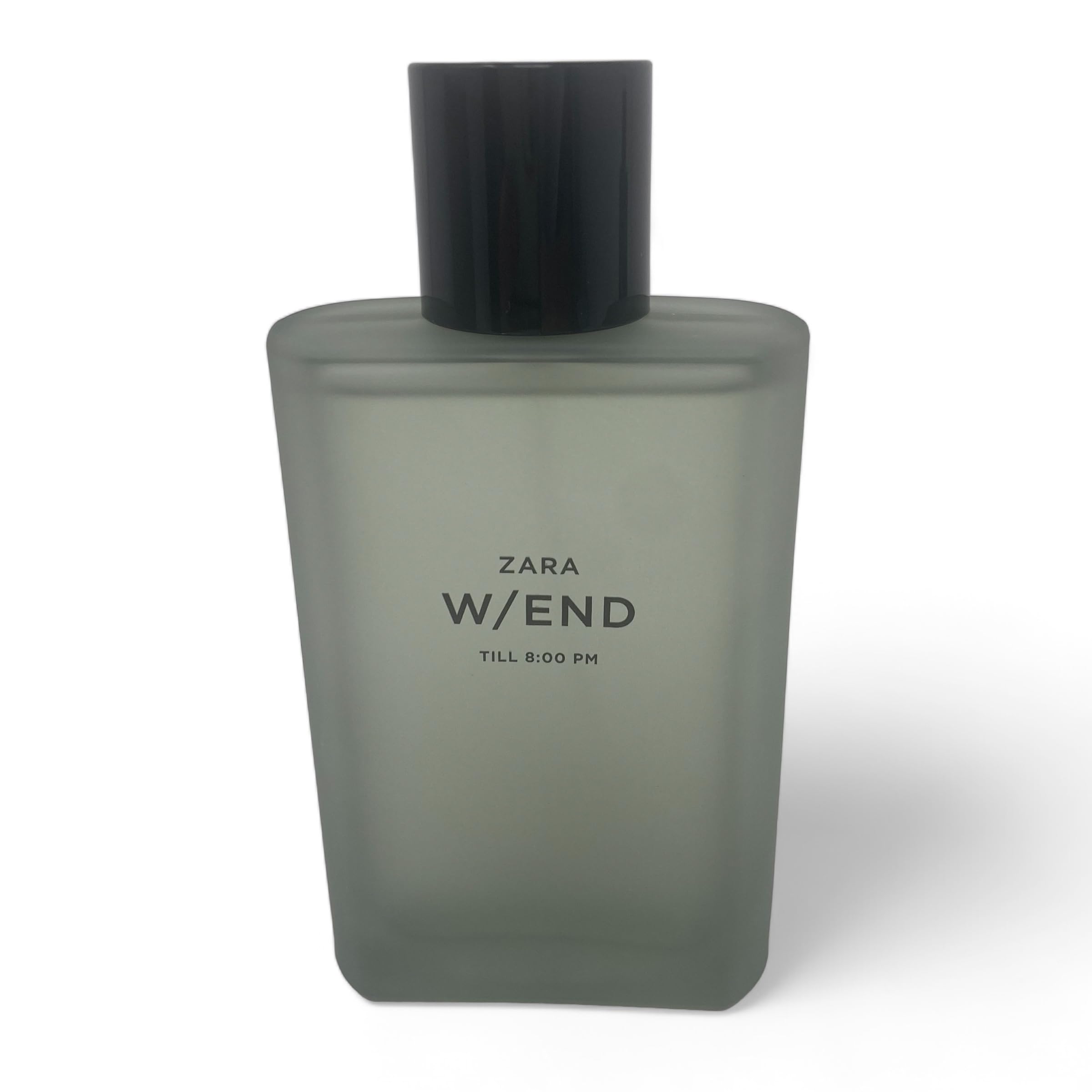 Zara Men's W/END bottle close-up cap detail, premium finish