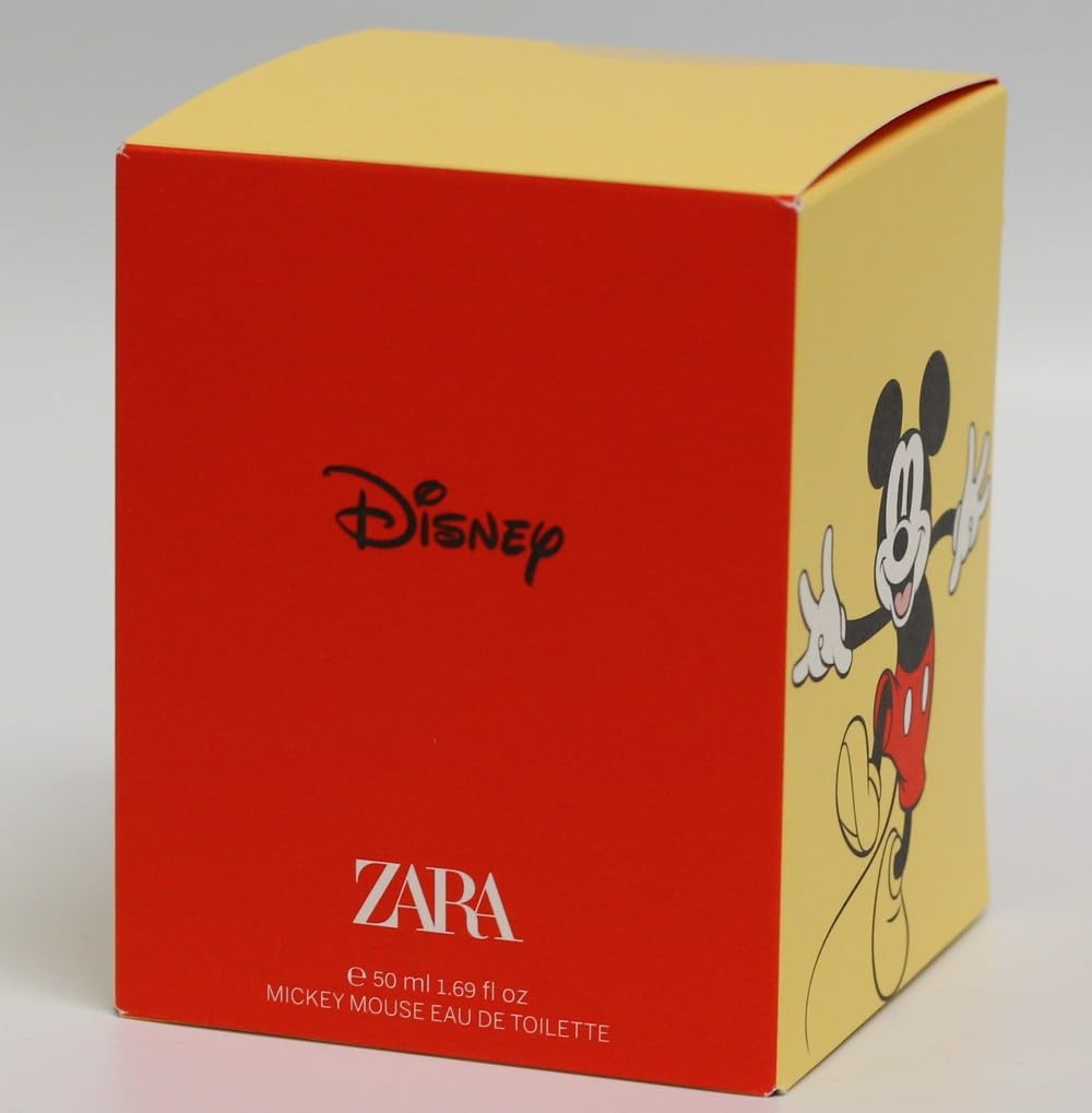 Zara Mickey Mause packaging closeup, playful design for boys