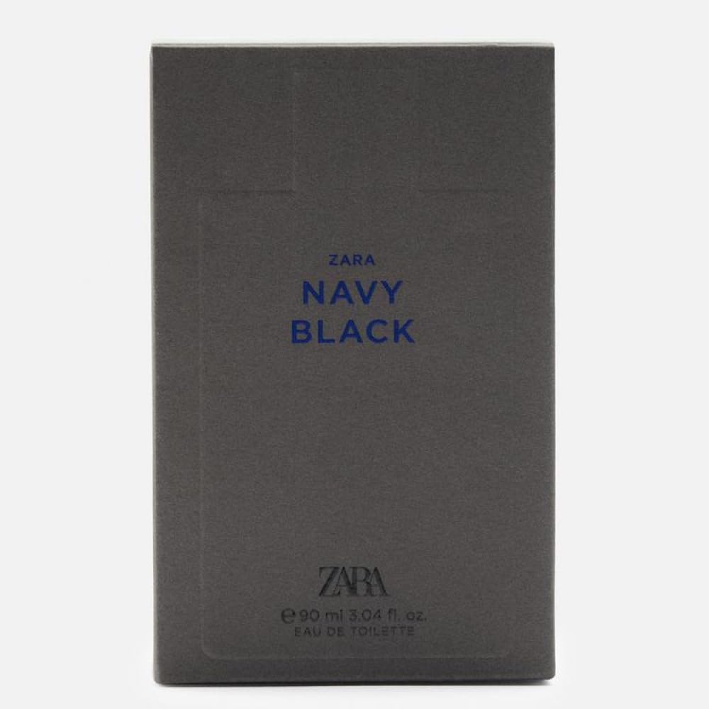 Zara Navy Black EDT bottle display emphasizes premium, sporty styling.