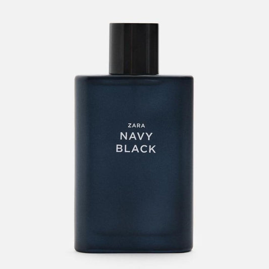 Zara Navy Black EDT heart notes highlight depth and aromatic warmth.