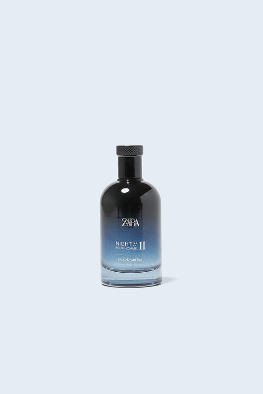 Zara Night Pour Homme II bottle side view, sleek design for modern style