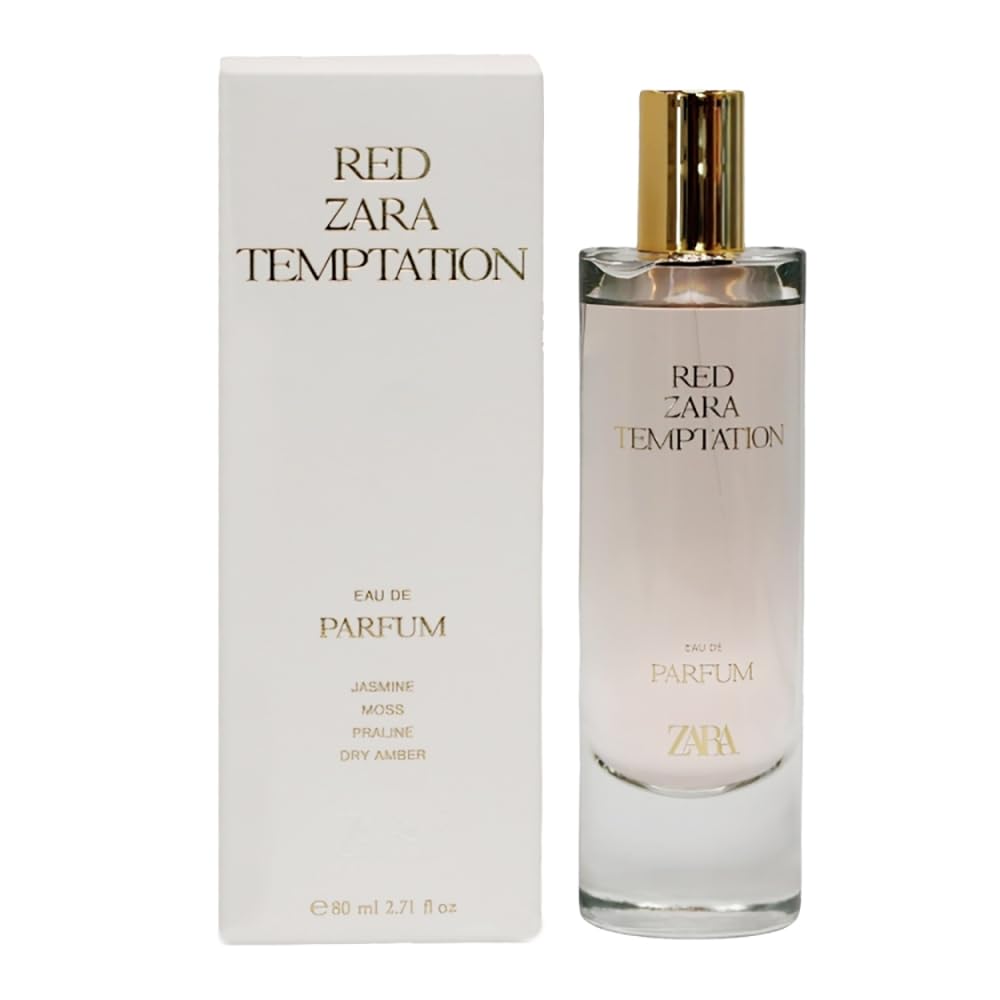 Zara Red Temptation bottle front highlights premium design and luxurious appeal.